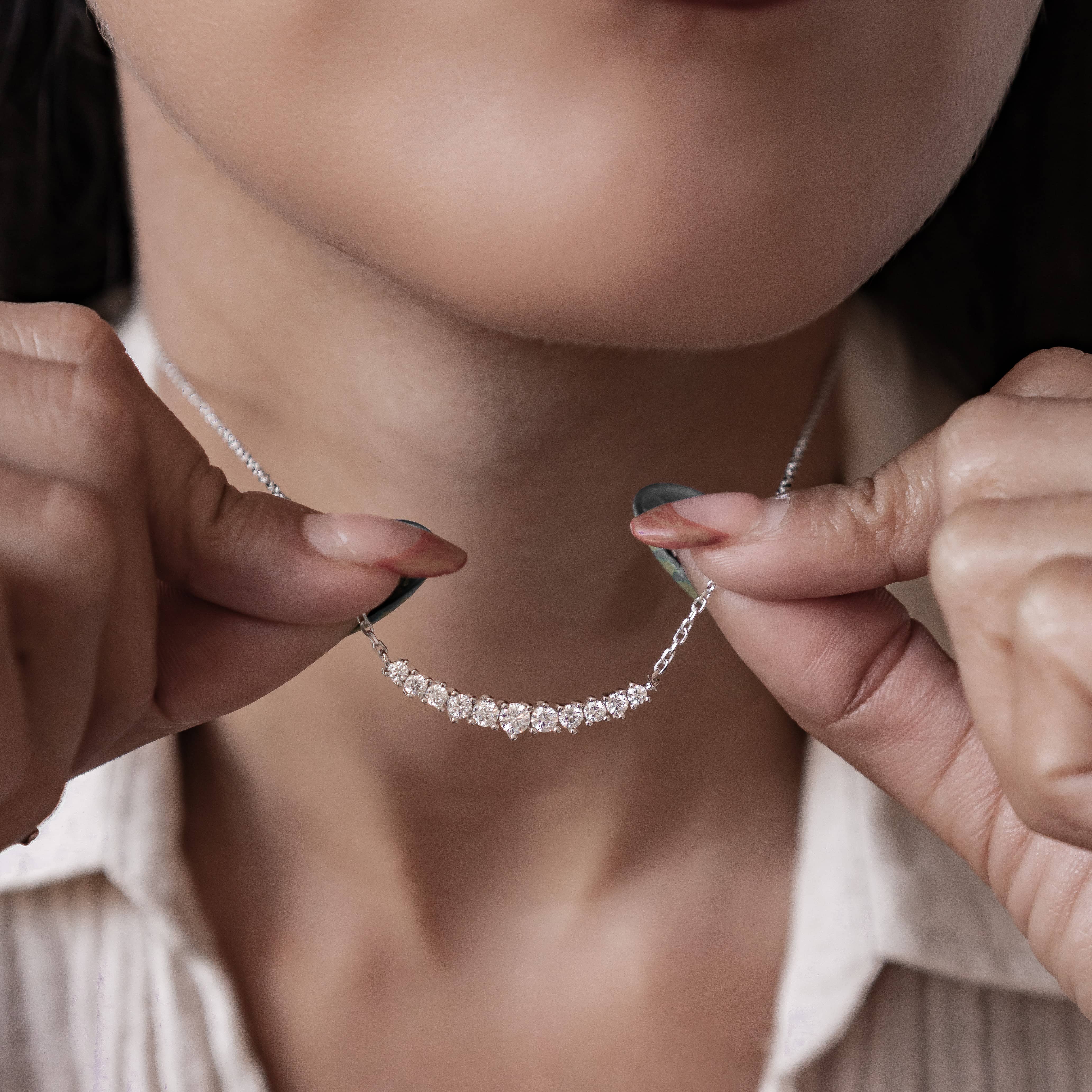 Tennis Glow Halskette aus Sterlingsilber